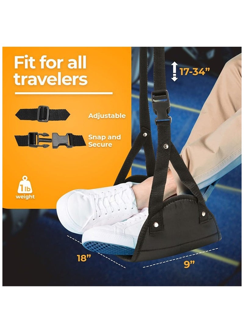 Generic Foot Hammock for Plane Travel, Portable Foot Rest Leg Hammock, Adjustable Footrest Foot Sling, Air Travel Essentials for Long Flight, Footrests Accessories for Car, Office & Home  - Image 4
