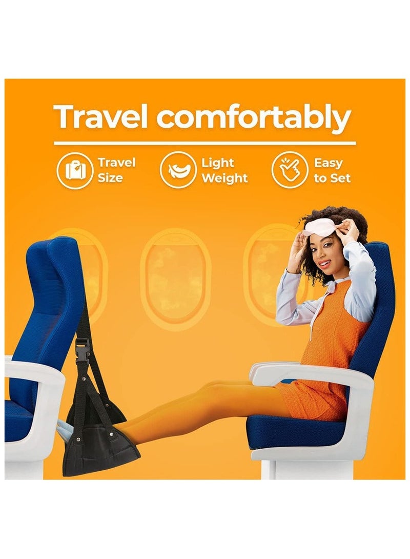 Generic Foot Hammock for Plane Travel, Portable Foot Rest Leg Hammock, Adjustable Footrest Foot Sling, Air Travel Essentials for Long Flight, Footrests Accessories for Car, Office & Home  - Image 5