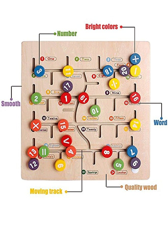 Numbers Learning Board with Sliding Pins, Activity Toy, Brain and Sensory Development, Montessori Puzzle Toy, Preschool Educational Learning for Toddlers,3 4 5 Year Kids Boys Girls  - Image 1
