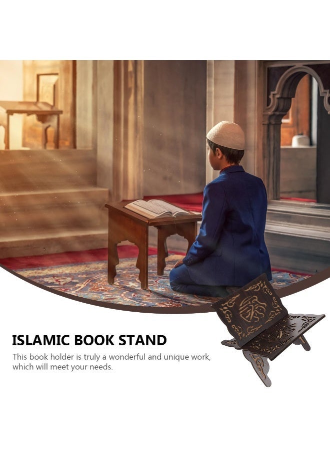 DOUGEI Wooden Quran Book Stand Folding Muslim Prayer Book Holder for Bible, Quran,  Bible Magazine Cookbook Display  Eid Al-Fitr Decor Religious Gifts - Image 4