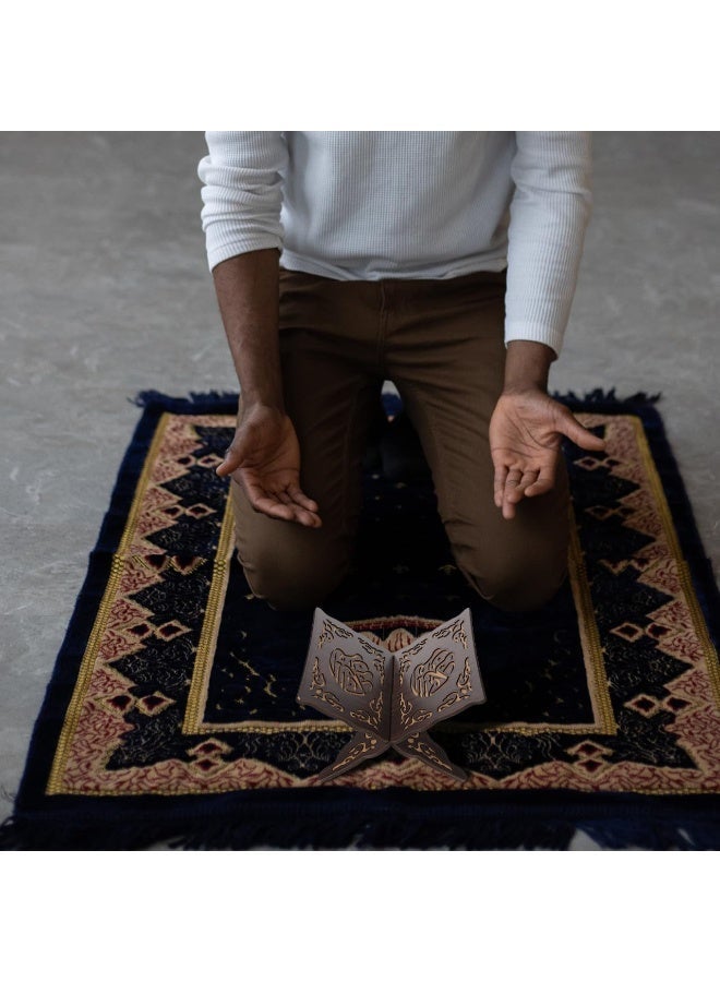 DOUGEI Wooden Quran Book Stand Folding Muslim Prayer Book Holder for Bible, Quran,  Bible Magazine Cookbook Display  Eid Al-Fitr Decor Religious Gifts - Image 5