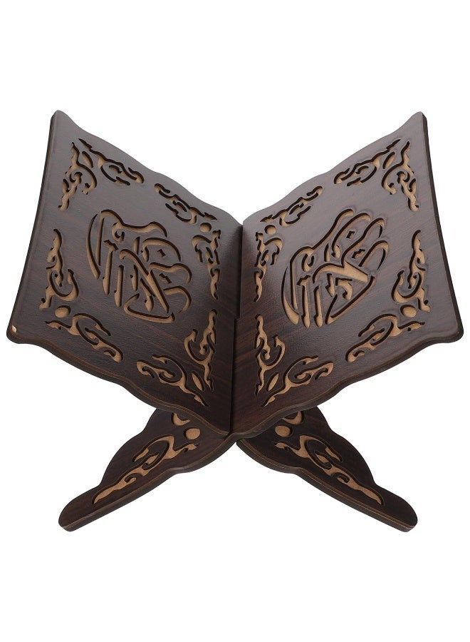 DOUGEI Wooden Quran Book Stand Folding Muslim Prayer Book Holder for Bible, Quran,  Bible Magazine Cookbook Display  Eid Al-Fitr Decor Religious Gifts - Image 1