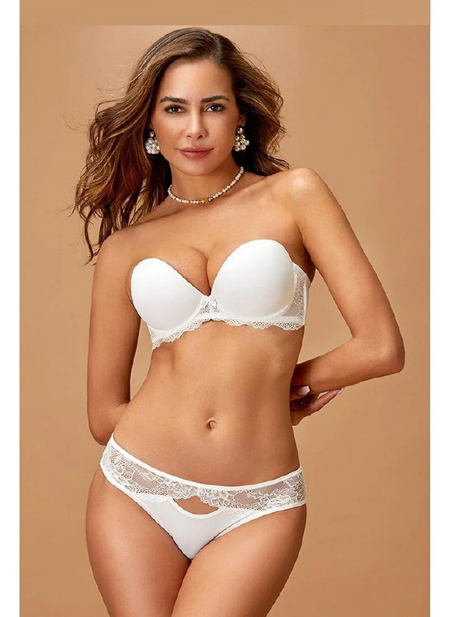 Nurteks 4536 Women's Extra Support Bra Panty Set Ecru