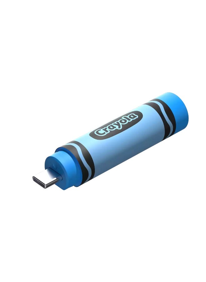 sandisk Crayola USB-C Flash Drive, Cerulean Blue, 64GB, Up to 300MB/s - Image 1