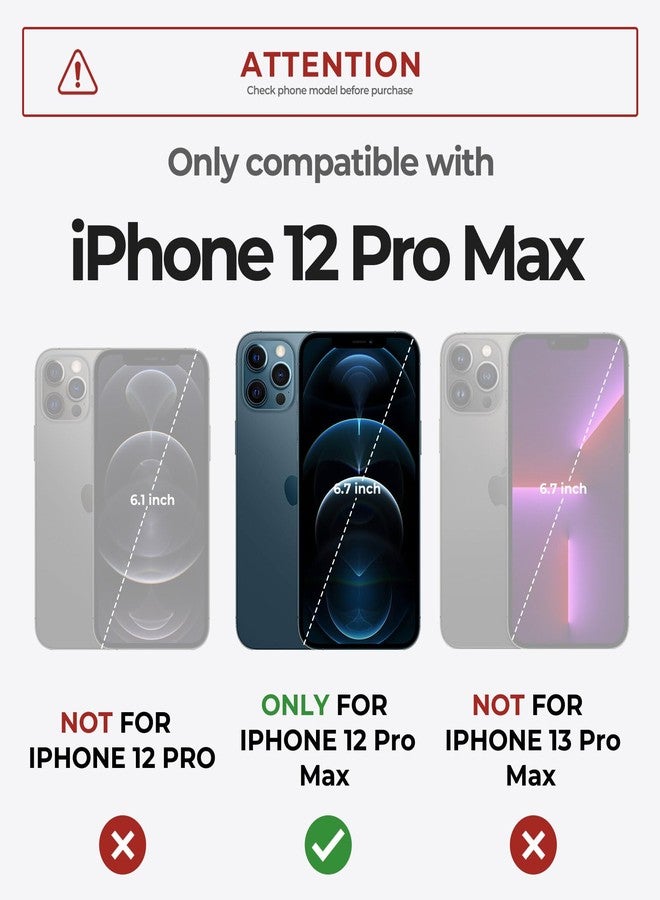 ديكسنور جراب Dexnor لهاتف iPhone 12 Pro Max مع غطاء للكاميرا [متوافق مع MagSafe] [واقي شاشة مدمج] غطاء مغناطيسي متين مقاوم للصدمات يغطي كامل الجهاز مع مسند، أسود - Image 2