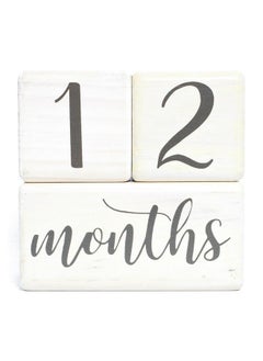 Premium Solid Wood Baby Milestone Age Blocks + Gift Box ; Soft White Stained Natural Pine ; Weeks Months Years Grade Newborn Photo Props ; Perfect Pregnancy Gift And Keepsake Month Photos - pzsku/Z504C0AA5866283FF2B67Z/45/_/1697459747/9f539b88-c384-440d-b692-4dbd26964267