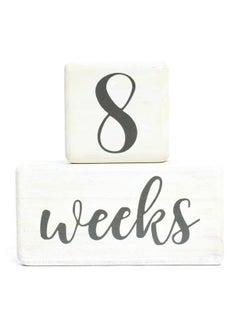 Premium Solid Wood Baby Milestone Age Blocks + Gift Box ; Soft White Stained Natural Pine ; Weeks Months Years Grade Newborn Photo Props ; Perfect Pregnancy Gift And Keepsake Month Photos - pzsku/Z504C0AA5866283FF2B67Z/45/_/1697459753/71a54749-caed-478a-ae0a-8ae63cd6b0d5