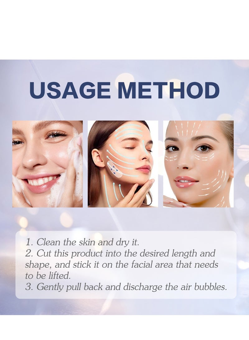EELHOE Face Lift Tape, Invisible Lift Face Tape, Instant Face Tape for Wrinkled Sagging Skin, Hide Double Chin, Smooth Facial Wrinkles, Instantly Lift V-Shaped Face 60pcs - Image 5