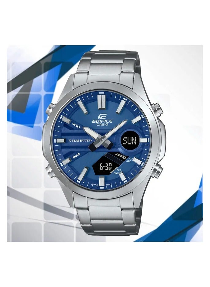 CASIO EDIFICE Standard Analog-Digital Chronograph Men Watch EFV-C120D-2ADF - Image 2