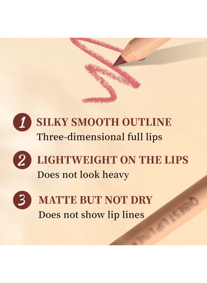 QiBest مجموعة أقلام تحديد الشفاه 12 قطعة غير لامعة مقاومة للماء تدوم طويلاً مكياج تحديد الشفاه مجموعة أقلام تحديد الشفاه بألوان كاملة ضربة واحدة تحديد أقلام تحديد الشفاه - Image 2