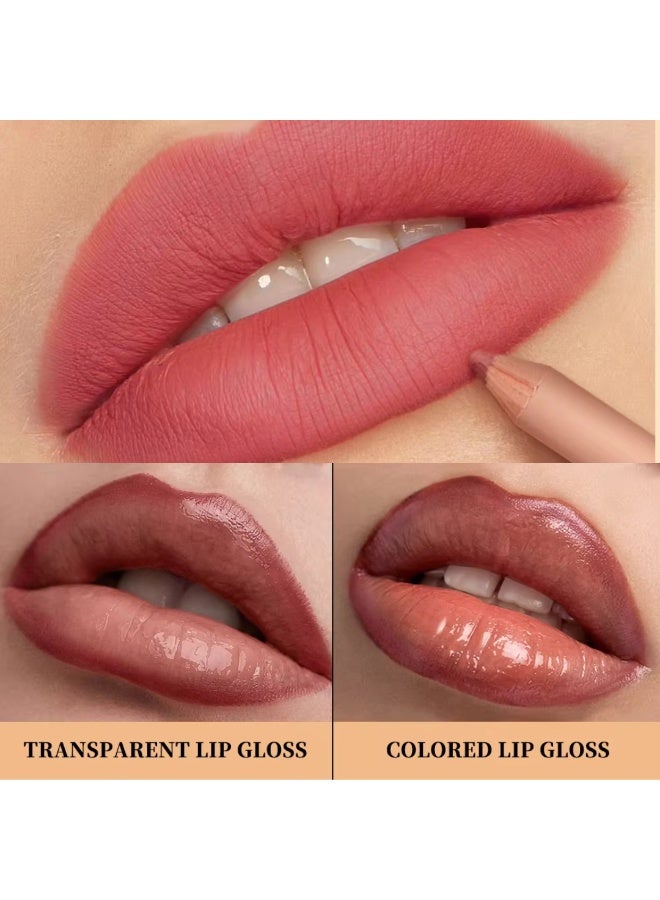 QiBest مجموعة أقلام تحديد الشفاه 12 قطعة غير لامعة مقاومة للماء تدوم طويلاً مكياج تحديد الشفاه مجموعة أقلام تحديد الشفاه بألوان كاملة ضربة واحدة تحديد أقلام تحديد الشفاه - Image 3