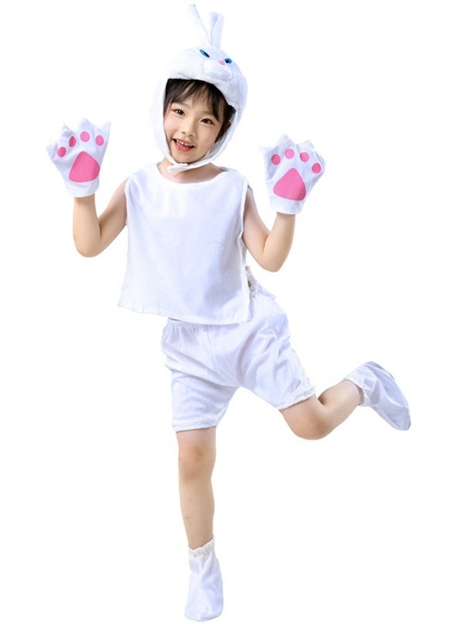 NIBEMINENT Children's performance costumes, stage animal performance costumes, summer short-sleeved animal clothing and dress-up - Image 1