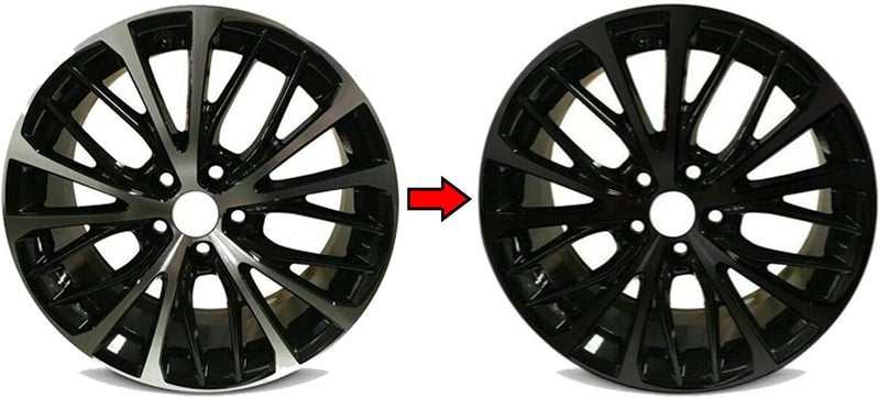 SlickMod Chrome Delete Blackout Vinyl Overlay for 2018-2020 Toyota Camry SE 18" Sport Wheel Rims (Gloss Black) - Image 1