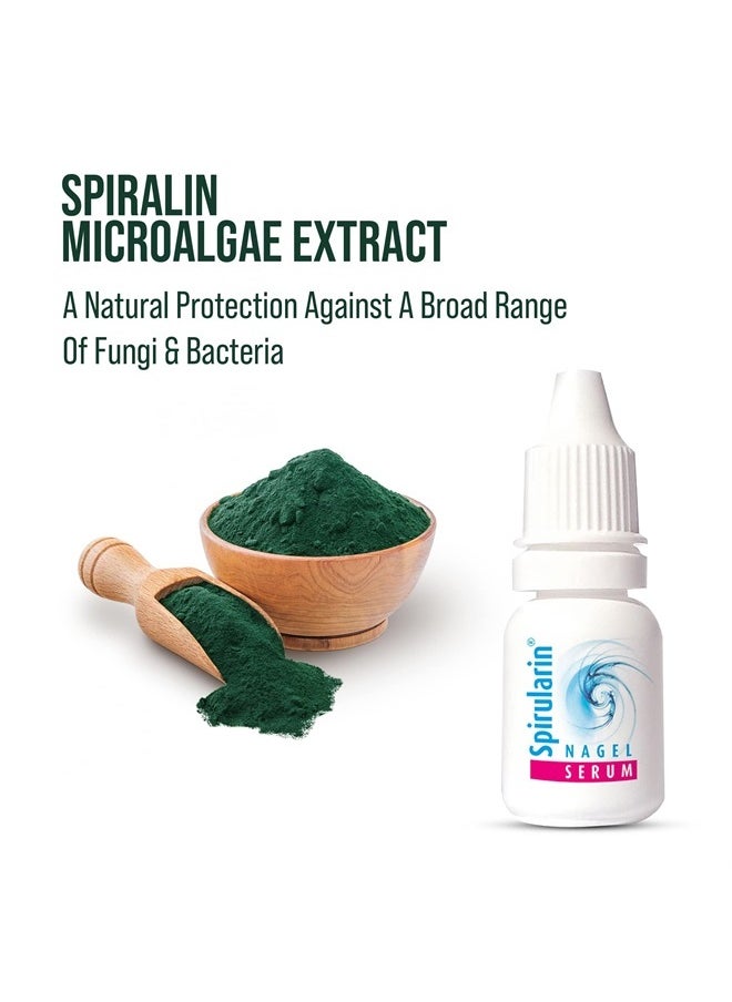 Spirularin - Nail Serum for Split Nails and Discolored Toenails & Fingernails, Nail Strengtheners for Peeling Nails with Spirulina, 0.34 Fl Oz - Image 1