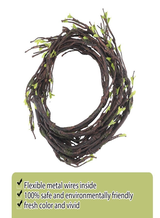 Daifunli 118 Inch Malleable Artificial Tree Branches Twigs Bendable Vines Rattan Cherry Blossom Trunk Ivy Grapevines for Decorating Faux Fake Hanging Plants Willow Garland for Home X'Mas Decoration - Image 5