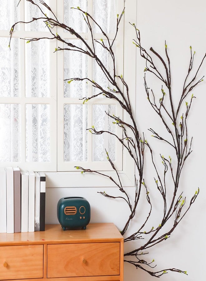Daifunli 118 Inch Malleable Artificial Tree Branches Twigs Bendable Vines Rattan Cherry Blossom Trunk Ivy Grapevines for Decorating Faux Fake Hanging Plants Willow Garland for Home X'Mas Decoration - Image 1