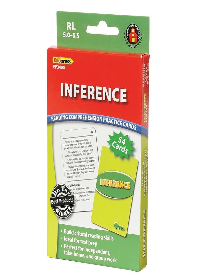 Edupress Reading Comprehension Cards, Inference, Lvl: 5.0-6.5 (EP-3400) - Image 1