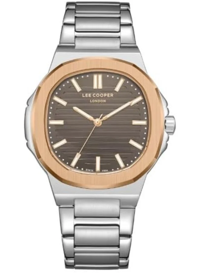 لي كوبر LEE COOPER Men's Watch, Analog Display and Metal Strap - LC08016.560, Silver