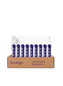 FLAMINGO Flamingo Dermaplane Blades Refills Face Razors for Women Smooth Skin 9 Count 