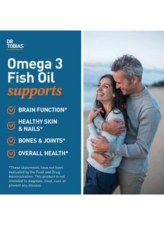 Dr. Tobias Omega 3 Fish Oil 800 Mg Epa 600 Mg Dha Omega 3 Supplement For Heart Brain & Immune Support Absorbable Triple Strength Fish Oil Supplements 2000 Mg Per Serving 30 Servings  - Image 4