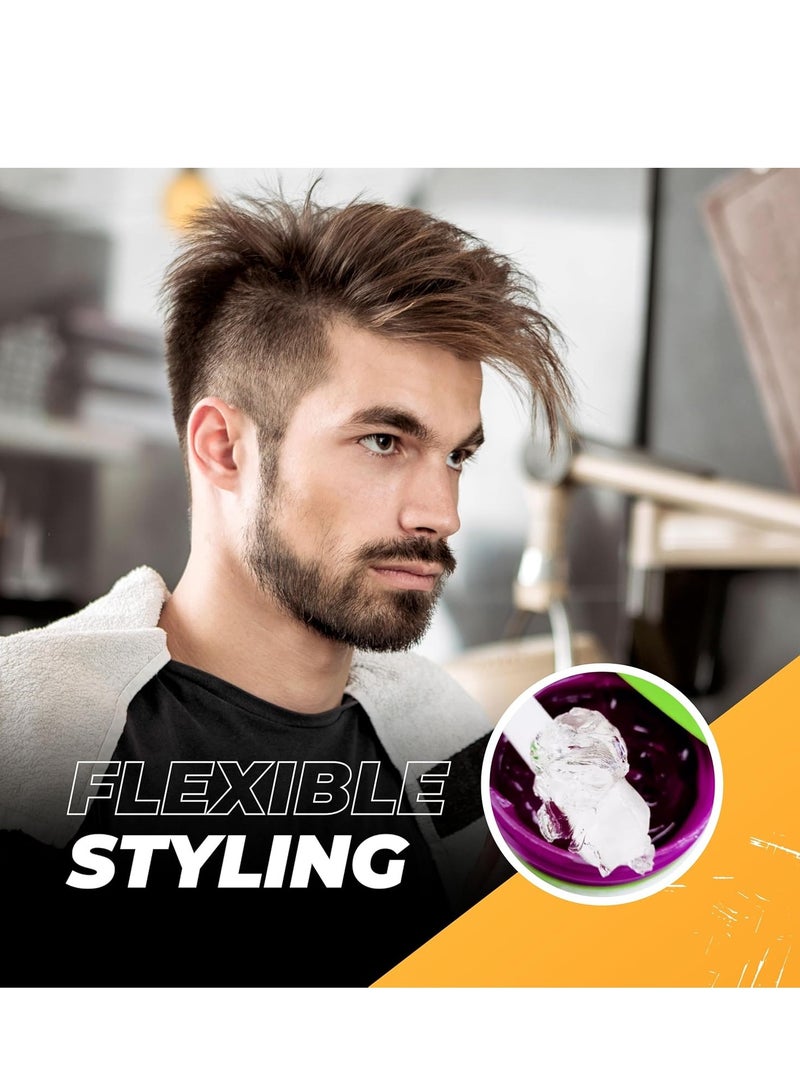 Nishman Hair Styling Hair Wax Keratin: Gloss Finish | Volume | Strong Hold | Shine Hair Style | Re-Stylable Wax for Men (149g/150ml) - Image 3