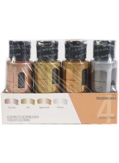 FolkArt Plaid 4 Bottle Treasure Gold Acrylic Craft Paint Set 2 Oz  - Image 3