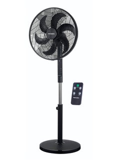 Cool Cool 18 Inch stand fan , 75 W ,Silent ForceTechnology with   6 Blades , 3 Speed Settings ,  High-Efficiency copper Motor,Remote control included, Black, MT-SF42R