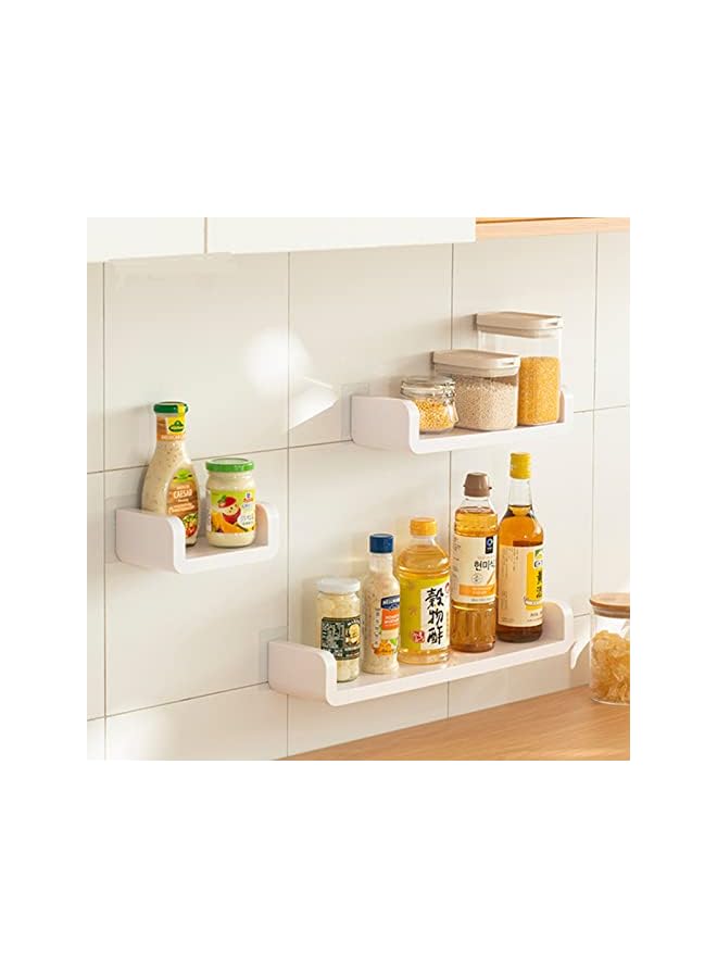 راكسوم مجموعة أرفف عائمة لاصقة مكونة من 3 قطع، منظم أرفف الحمام بدون حفر، أرفف مثبتة على الحائط، منظم أرفف لغرفة النوم وغرفة المعيشة - Image 5