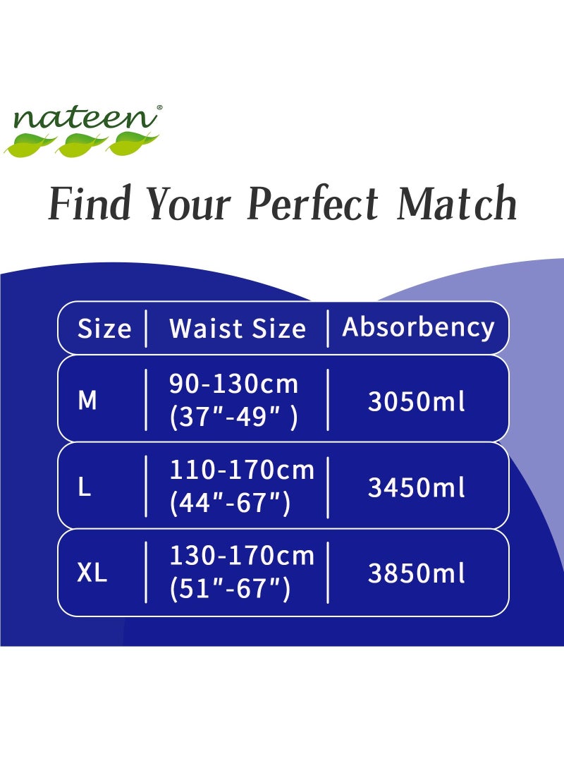 nateen Nateen Flexi Maxi Adult Diapers Pants,Incontinence Night Time Pull Up,Extra Large,Waist Size 130-170cm,40 Count Adult Pull Ups,Superior Comfort,Excellent Combination of Protection. (40 Count)  - Image 5