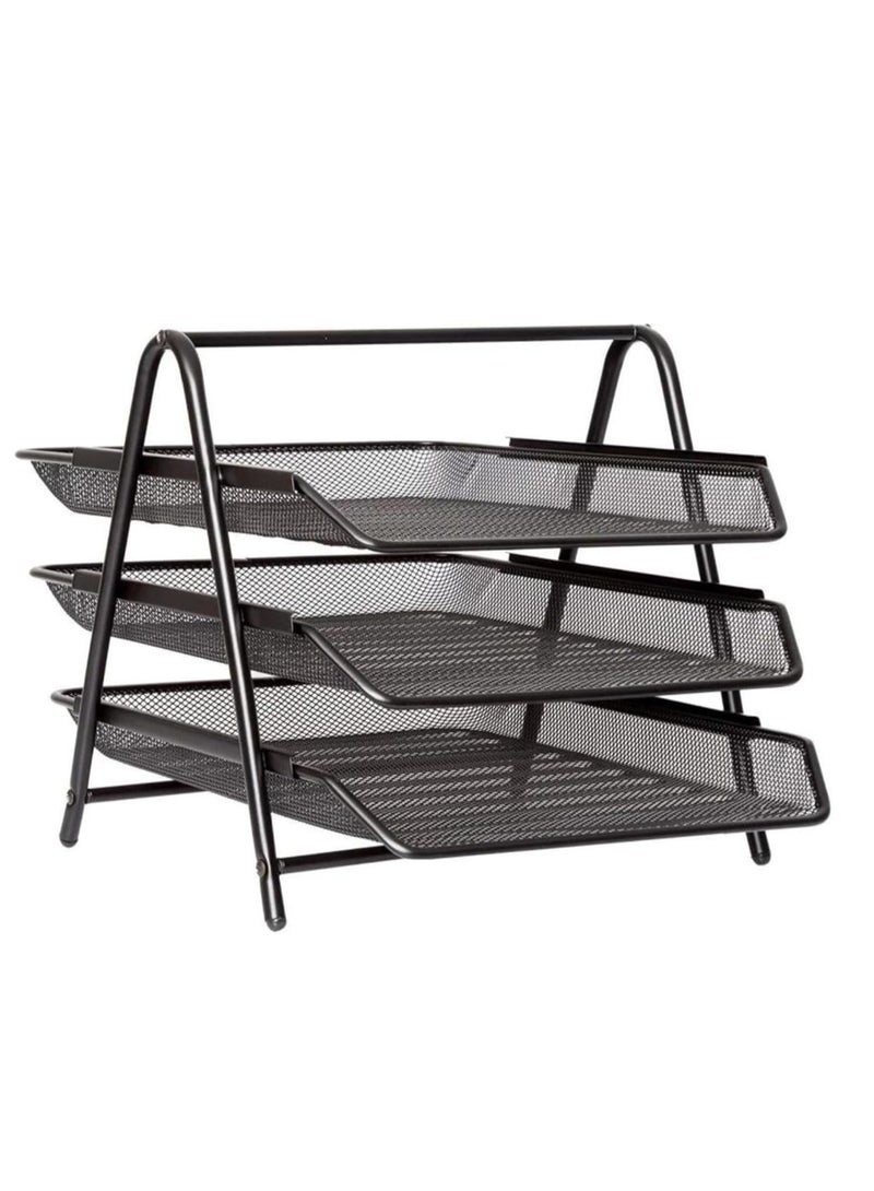 MODEST صينية معدنية شبكية 3 طبقات باللون الأسود - Image 1
