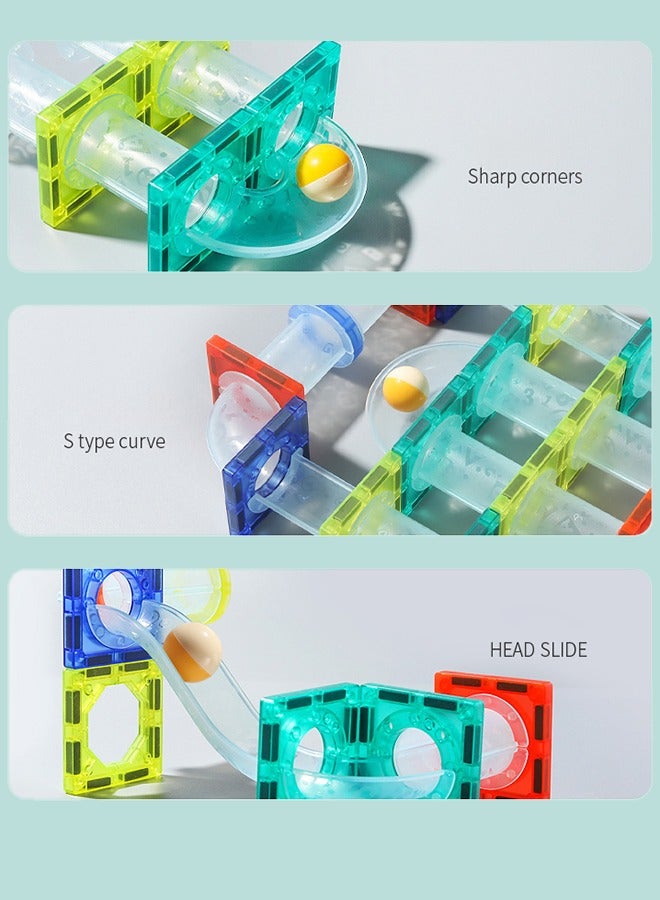 Eworld 168 Piece Magnetic Pipeline Building Blocks Set, Educational 3D Construction Toy, Durable and Safe STEM Learning and Sensory Play for Kids - Image 5