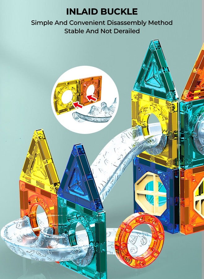 Eworld 168 Piece Magnetic Pipeline Building Blocks Set, Educational 3D Construction Toy, Durable and Safe STEM Learning and Sensory Play for Kids - Image 4