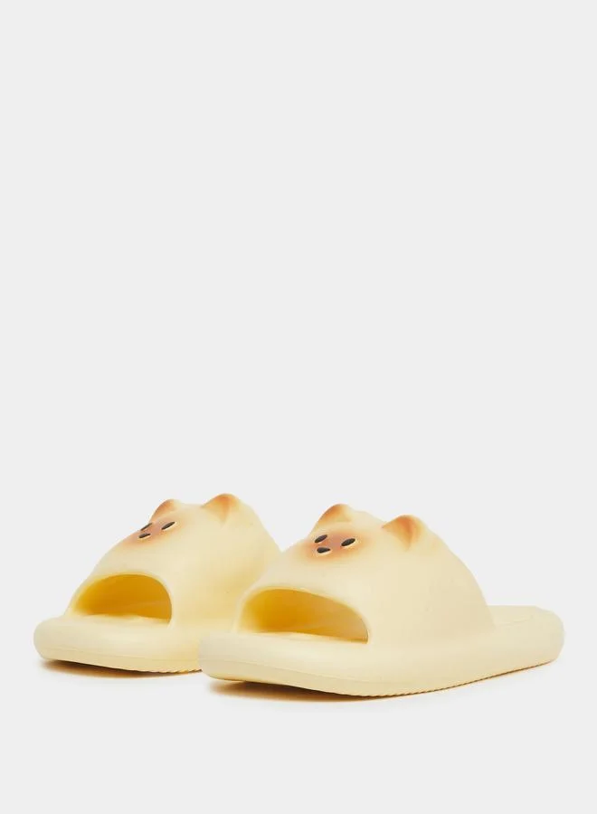 Take Two Solid Kitty Anti-Slip Bathroom Slippers