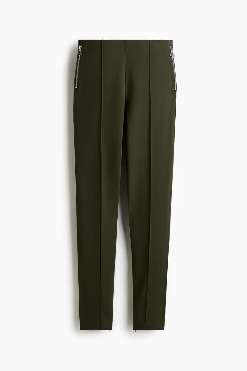 H&M Zip-hem interlock trousers