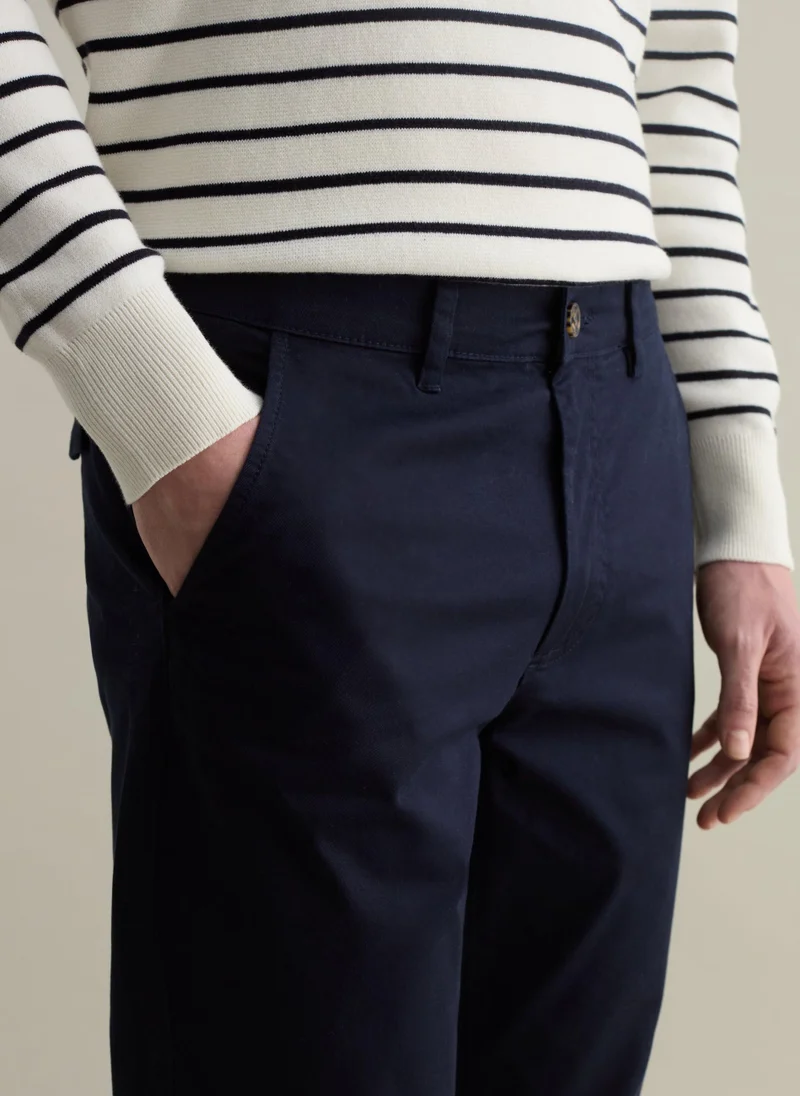 Ovs Slim-Fit Chinos In Stretch Twill