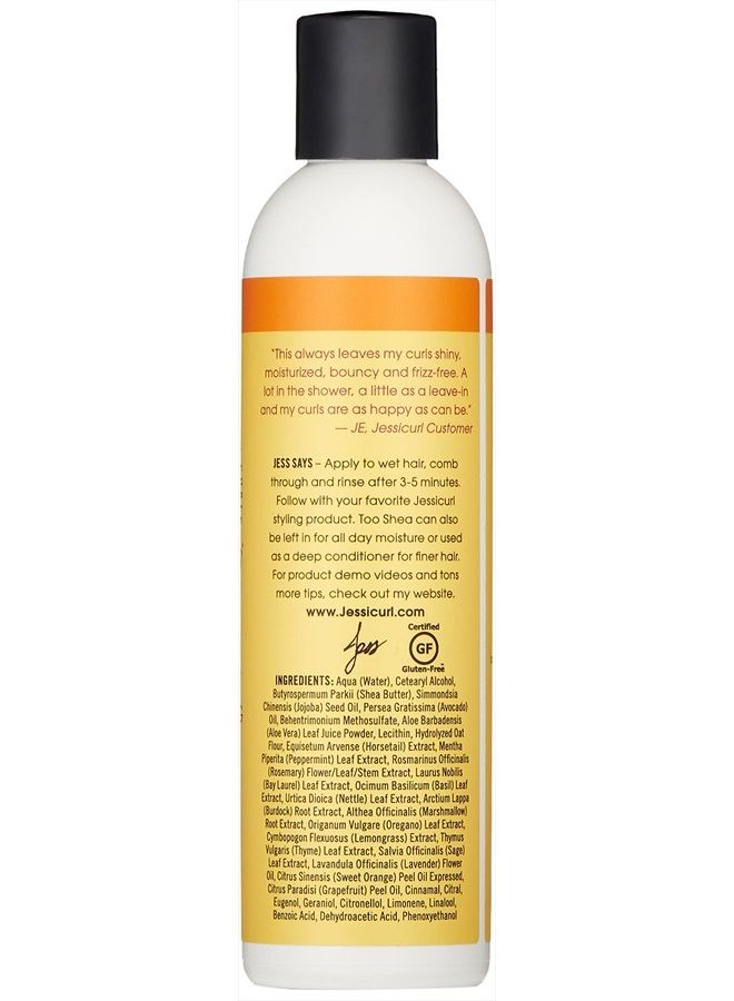 Jessicurl , Too Shea! Extra Moisturizing Conditioner for Curly Hair, Citrus Lavender, 8 Fl oz. Leave in Conditioner for Dry Hair, Anti Frizz Hair Products - Image 2