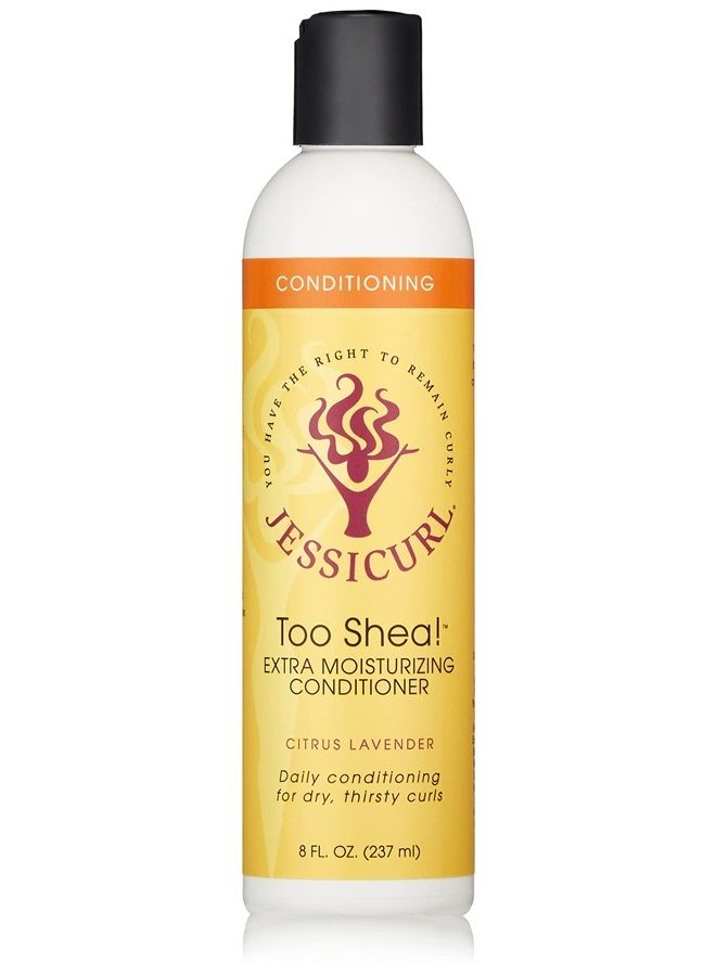 Jessicurl , Too Shea! Extra Moisturizing Conditioner for Curly Hair, Citrus Lavender, 8 Fl oz. Leave in Conditioner for Dry Hair, Anti Frizz Hair Products - Image 1
