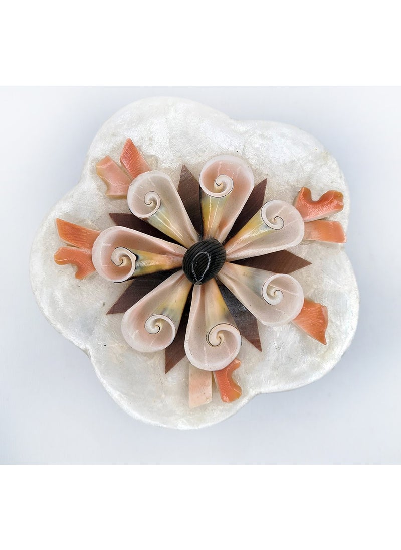 evinizdeki okyanus esintisi turkuaz hediyelik Large Mother of Pearl Flower Box 