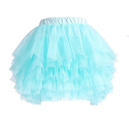 elamccor Tutu Skirt for Baby Girl Toddler 6 Layered Tulle Skirts 1-8T Light Blue - Image 1