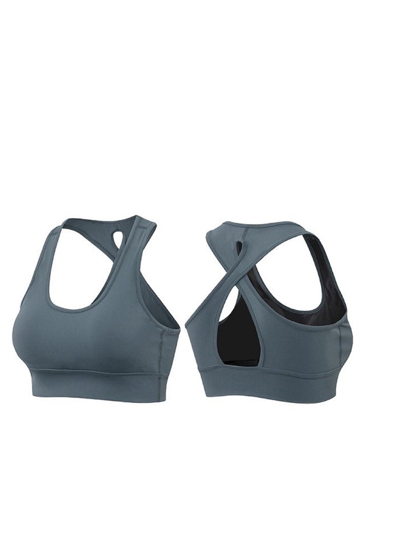 Loquat New  nylon shock gathering running bra yoga vest  - Image 2