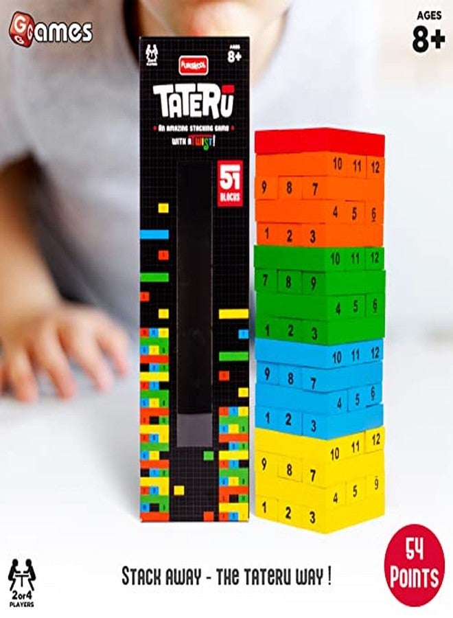 Funskool Adult Games,Tateru, Hardwood Blocks, Stacking Tower, Strategy Game, Stack Block Collect for 2 Or 4 Players,Ages 8 and Above, - Image 4