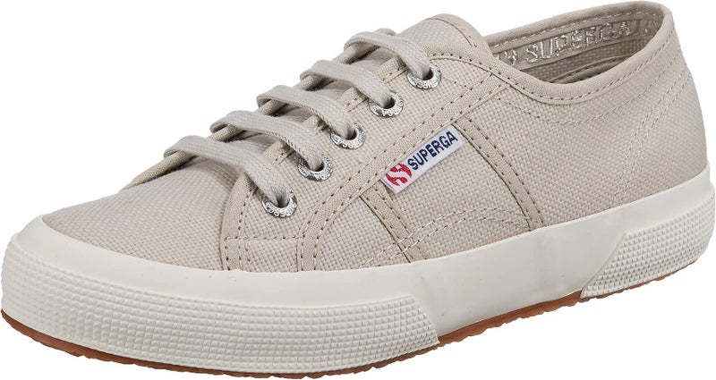 Superga 2750 COTU Classic Sneaker - Unisex Sneakers - Soft Textile Lining - Cushioned Footbed - Metal Eyelets Grey Sand/Full Avorio EU 36 (US Men's 4.5, Women's 6) Medium - Image 1