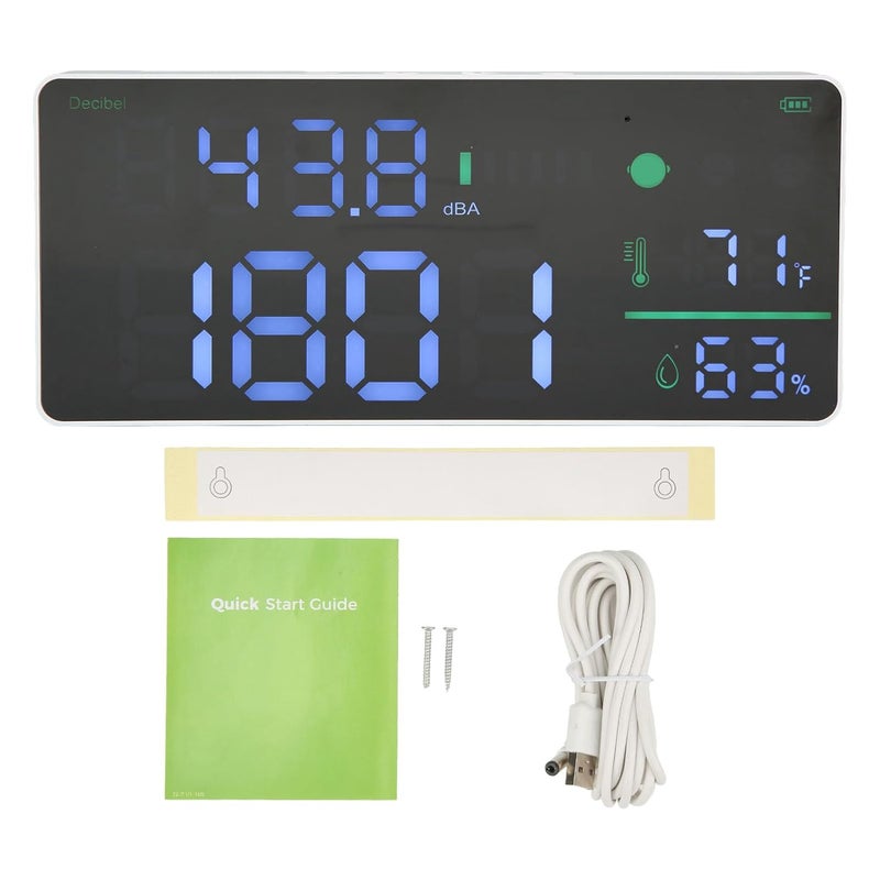 ABS Wall Mounted Digital Noise Meter 4 in 1 Decibel Sound Level Monitor for Classroom - Image 2