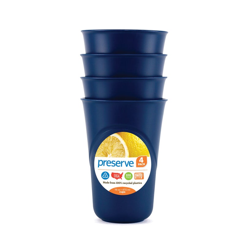 Preserve Everyday 16 Ounce Cups, Set of 4, Blue - Image 5