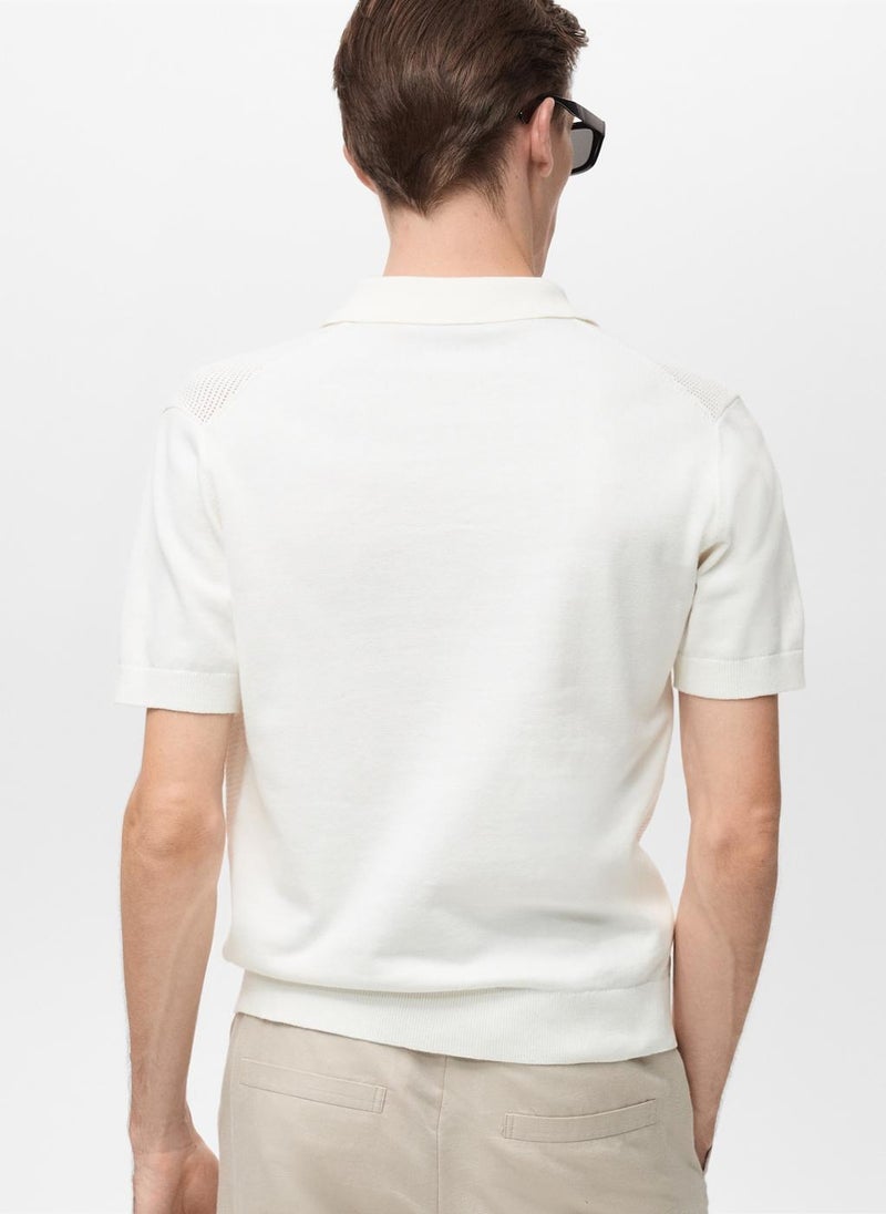 Mango Man Zip Neck Polo  - Image 2