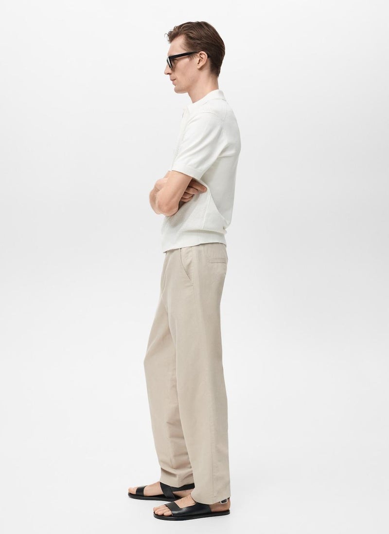 Mango Man Zip Neck Polo  - Image 3