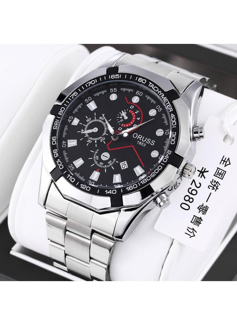 New Swiss brand automatic movement watch mens hollow calendar sports concept non-mechanical luminous waterproof Cool style silver with black face - pzsku/Z504D50BC1FA3EDC93E06Z/45/_/1731523570/106b861f-248b-4109-b528-60ed970ebadd