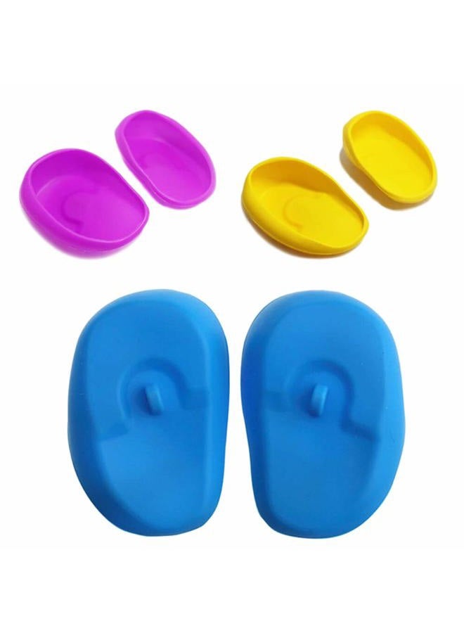 UPSTORE 3 Pairs Reusable Soft Plastic Earmuffs Avoid Stains Silicone Ear Cover Protector Hairdressing Ear Caps Waterproof Soft Ear Cover Beauty Tool for Hair Dyeing with Baked Oil at Salon Home Use - Image 1