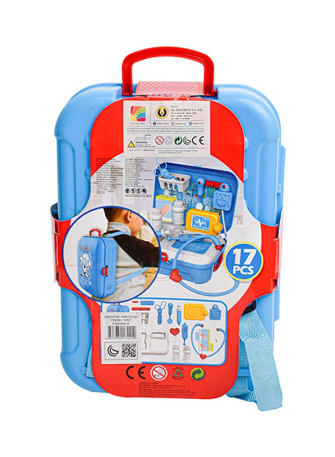 مجموعة ألعاب أدوات الطبيب للعب التظاهري للأطفال مكونة من 17 قطعة 16X23X8سم - Image 2