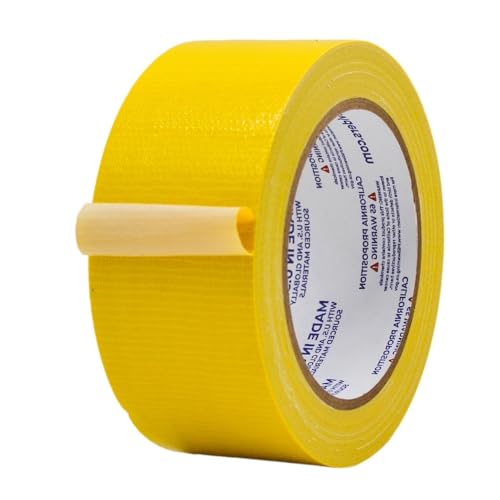 MAT Tape MAT Duct Tape Yellow Industrial Grade, 2 inch x 60 ft. Waterproof, UV Resistant for Crafts, Home Improvement, Repairs, & Projects - Image 1